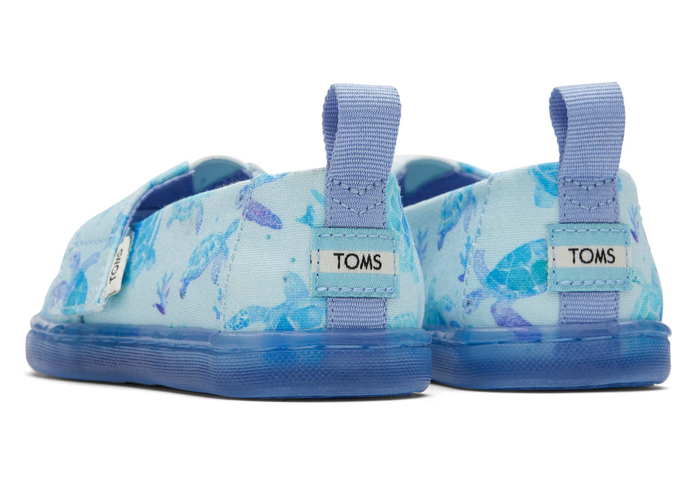 Toms Espadryle Dziecięce Niebieskie/Białe - Alpargata Tiny Sea Turtles - 91SLQXHJK